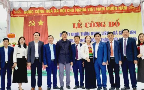 Lễ công bố Quyết định Thôn Ngọc Liên - Xã Cẩm Liên đạt chuẩn thôn nông thôn mới